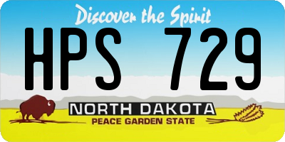 ND license plate HPS729