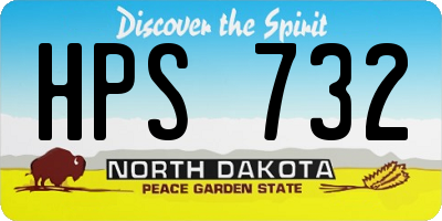 ND license plate HPS732