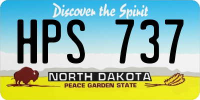 ND license plate HPS737