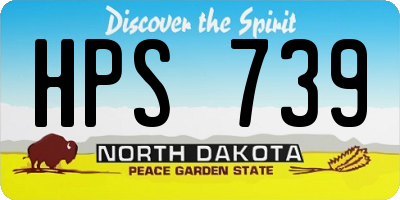 ND license plate HPS739