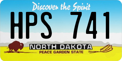 ND license plate HPS741