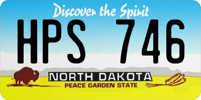 ND license plate HPS746