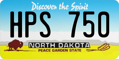 ND license plate HPS750