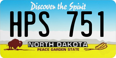 ND license plate HPS751