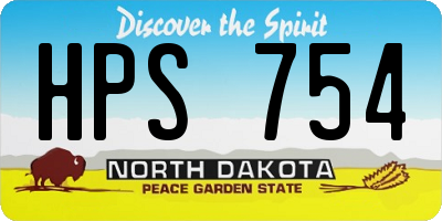 ND license plate HPS754