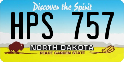 ND license plate HPS757