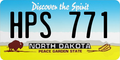 ND license plate HPS771