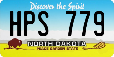 ND license plate HPS779
