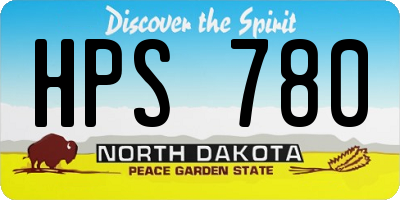 ND license plate HPS780