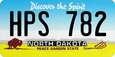 ND license plate HPS782