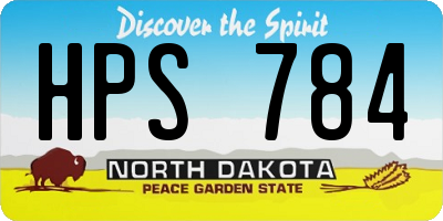 ND license plate HPS784