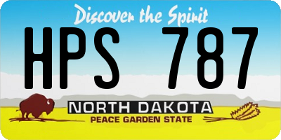 ND license plate HPS787