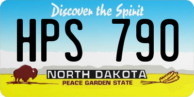 ND license plate HPS790