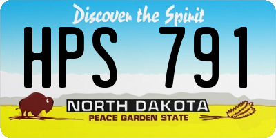 ND license plate HPS791