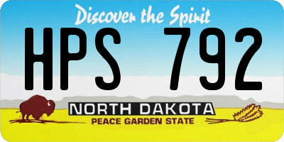 ND license plate HPS792
