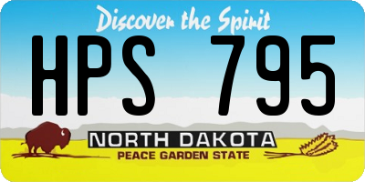 ND license plate HPS795