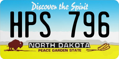 ND license plate HPS796