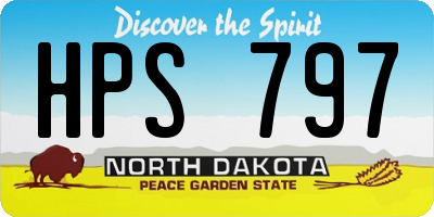 ND license plate HPS797