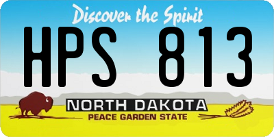 ND license plate HPS813