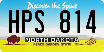 ND license plate HPS814