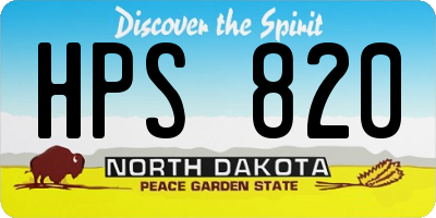 ND license plate HPS820
