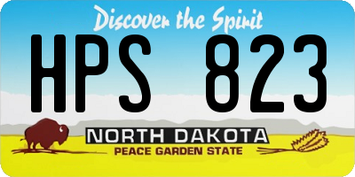ND license plate HPS823
