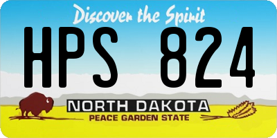 ND license plate HPS824
