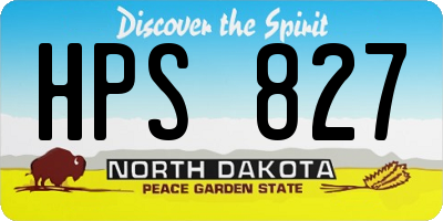 ND license plate HPS827