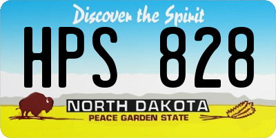 ND license plate HPS828