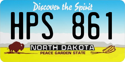 ND license plate HPS861