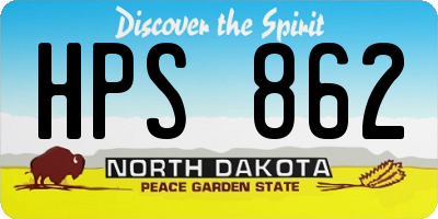 ND license plate HPS862