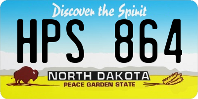 ND license plate HPS864