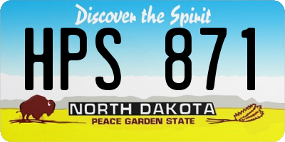ND license plate HPS871