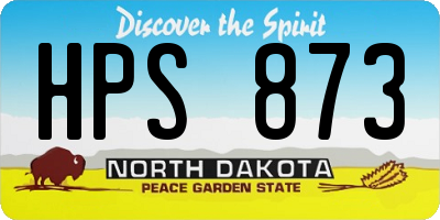 ND license plate HPS873