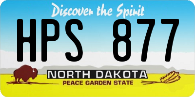 ND license plate HPS877