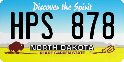 ND license plate HPS878