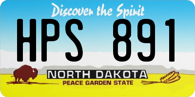 ND license plate HPS891