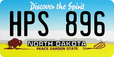 ND license plate HPS896