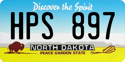 ND license plate HPS897