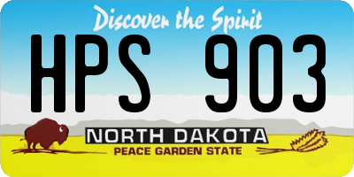 ND license plate HPS903