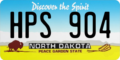ND license plate HPS904