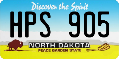 ND license plate HPS905