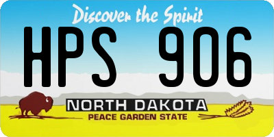 ND license plate HPS906