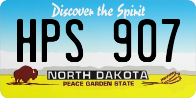 ND license plate HPS907