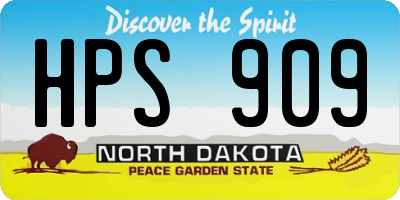 ND license plate HPS909