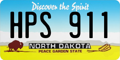 ND license plate HPS911