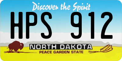 ND license plate HPS912