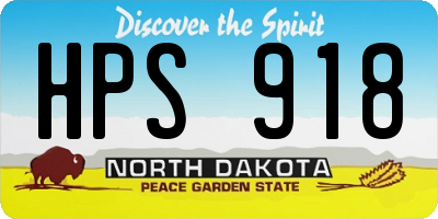 ND license plate HPS918