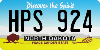 ND license plate HPS924