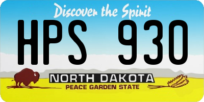 ND license plate HPS930